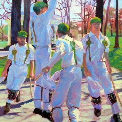 Unlikely Dance: Beethoven Oaks - 30 x 48 in., oils on canvas